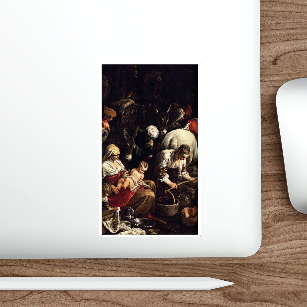 BASSANO, Jacopo - Return of Jacob with His Family (detail)1 (Artwork) STICKER Vinyl Die-Cut Decal-The Sticker Space