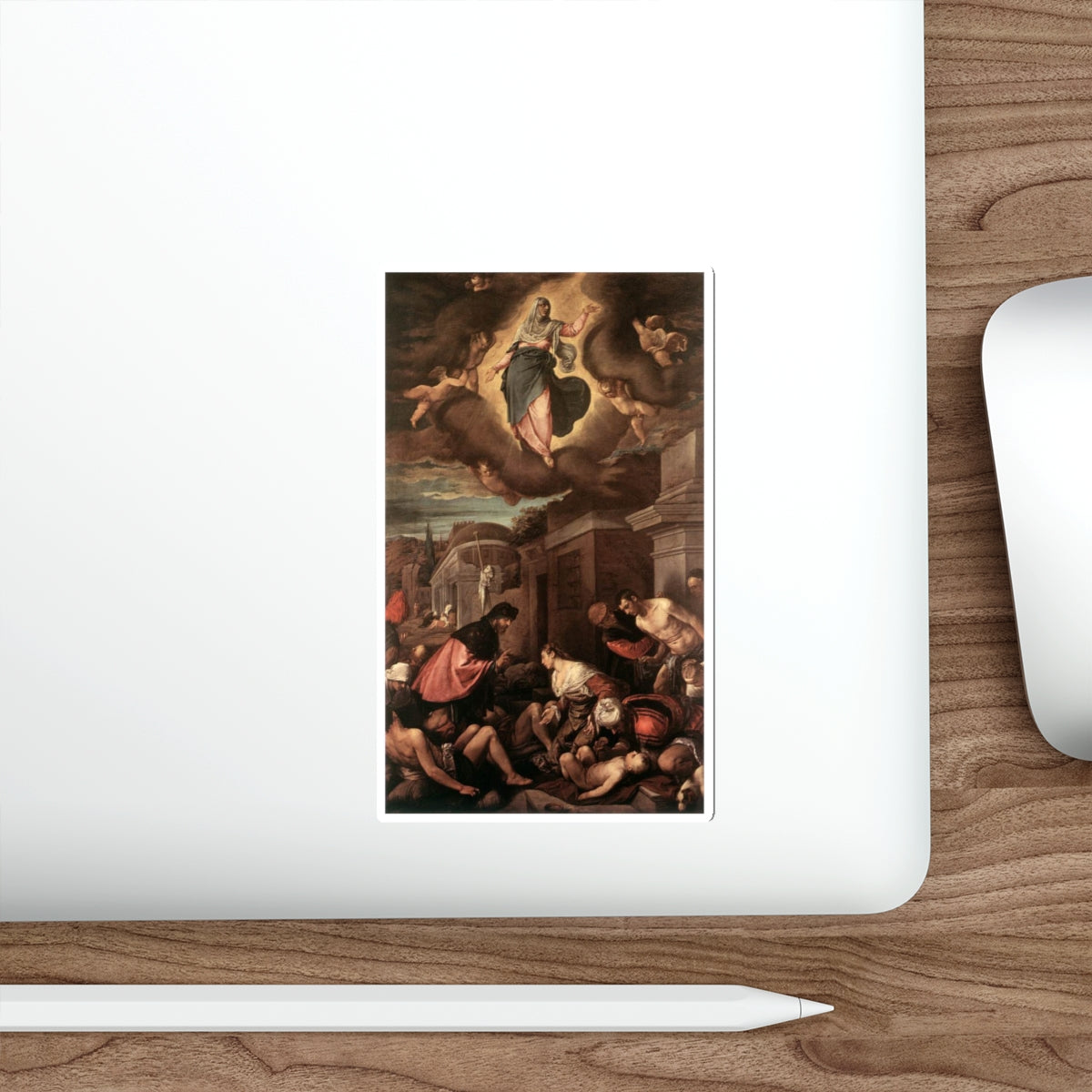 BASSANO, Jacopo - St Roche among the Plague Victims and the Madonna in Glory (Artwork) STICKER Vinyl Die-Cut Decal-The Sticker Space