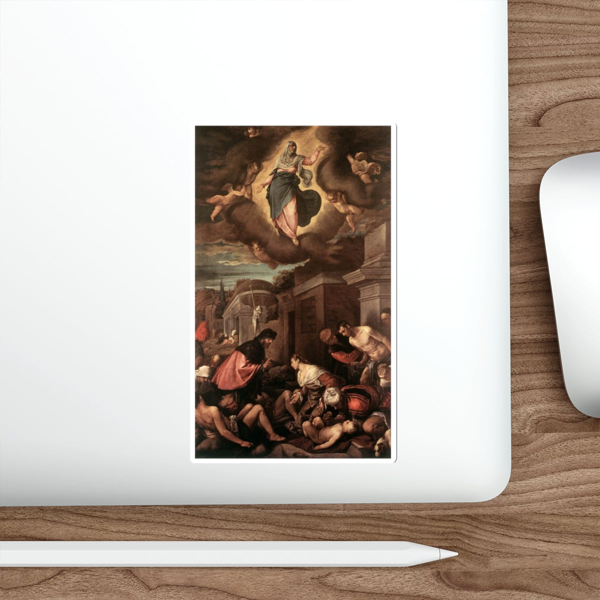 BASSANO, Jacopo - St Roche among the Plague Victims and the Madonna in Glory (Artwork) STICKER Vinyl Die-Cut Decal-The Sticker Space