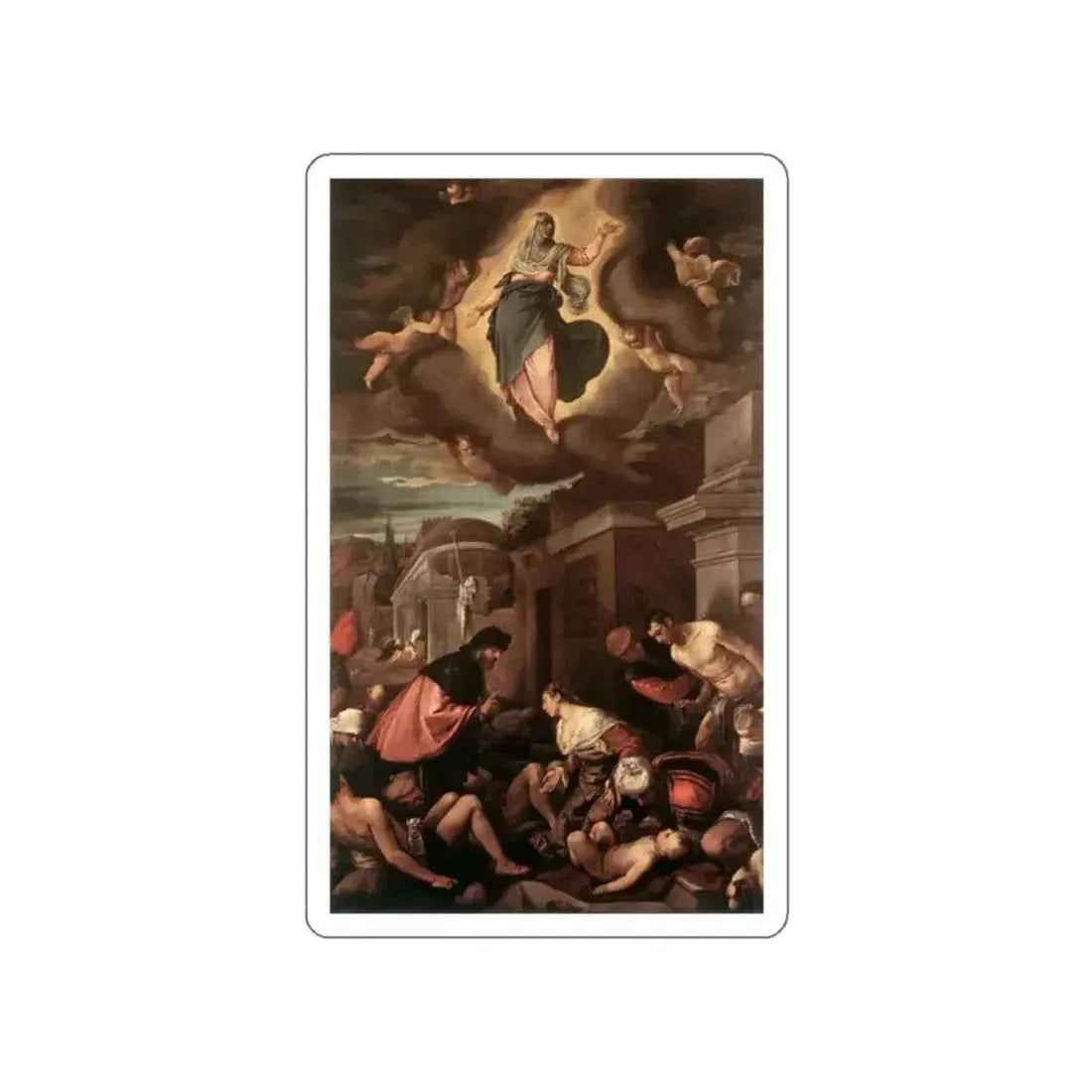 BASSANO, Jacopo - St Roche among the Plague Victims and the Madonna in Glory (Artwork) STICKER Vinyl Die-Cut Decal - The Sticker Space
