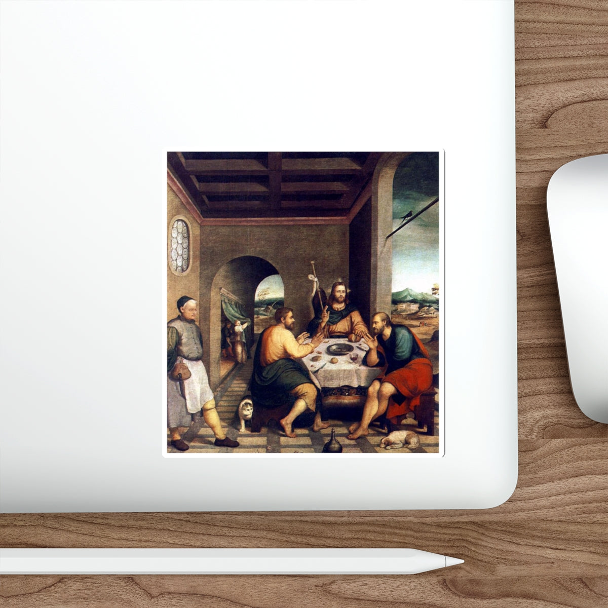 BASSANO, Jacopo - Supper at Emmaus (Artwork) STICKER Vinyl Die-Cut Decal-The Sticker Space