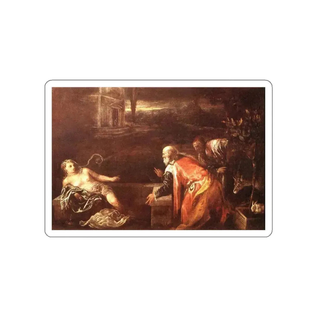 BASSANO, Jacopo - Susanna and the Elders (Artwork) STICKER Vinyl Die-Cut Decal White Die-Cut 5 Inch - The Sticker Space