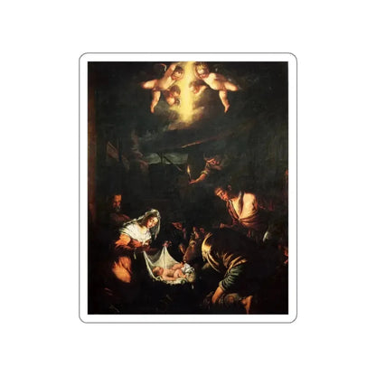 BASSANO, Jacopo - The Adoration of the Shepherds (Artwork) STICKER Vinyl Die-Cut Decal White Die-Cut 2 Inch - The Sticker Space