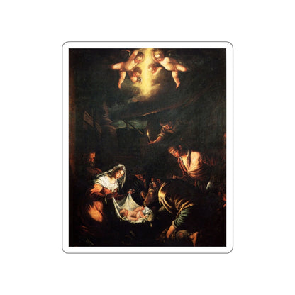 BASSANO, Jacopo - The Adoration of the Shepherds (Artwork) STICKER Vinyl Die-Cut Decal-White-The Sticker Space