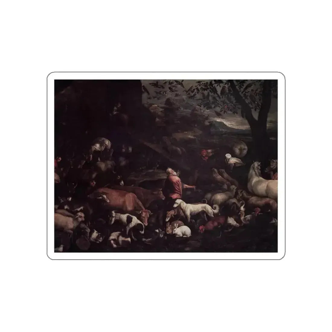 BASSANO, Jacopo - The Animals Entering Noah' Ark (Artwork) STICKER Vinyl Die-Cut Decal - The Sticker Space