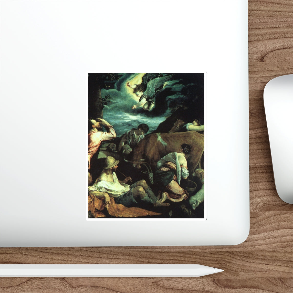 BASSANO, Jacopo - The Annunciation to the Shepherds (Artwork) STICKER Vinyl Die-Cut Decal-The Sticker Space