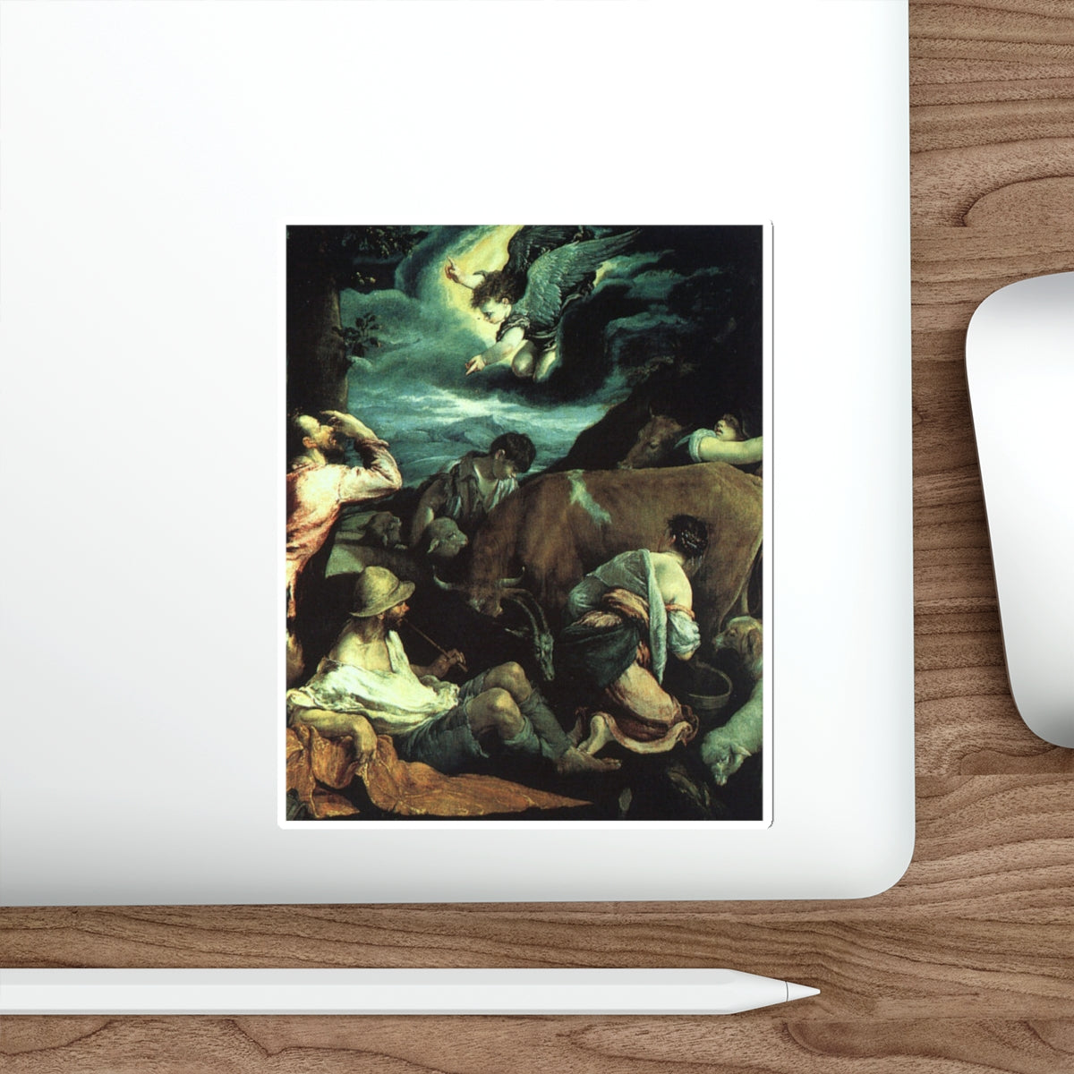 BASSANO, Jacopo - The Annunciation to the Shepherds (Artwork) STICKER Vinyl Die-Cut Decal-The Sticker Space