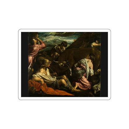 BASSANO, Jacopo - The Annunciation to the Shepherds (detail 1) (Artwork) STICKER Vinyl Die-Cut Decal-White-The Sticker Space