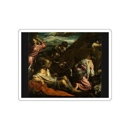 BASSANO, Jacopo - The Annunciation to the Shepherds (detail 1) (Artwork) STICKER Vinyl Die-Cut Decal-White-The Sticker Space