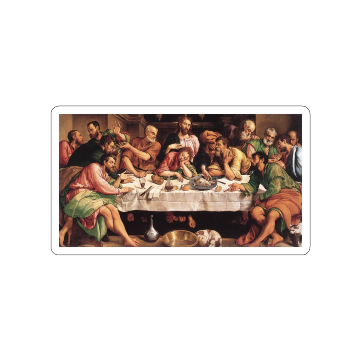 BASSANO, Jacopo - The Last Supper (Artwork) STICKER Vinyl Die-Cut Decal-White-The Sticker Space