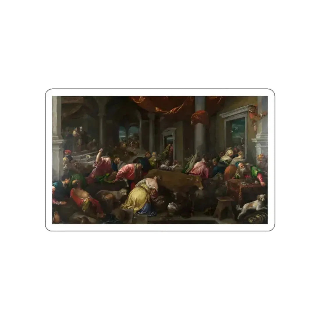 BASSANO, Jacopo - The Purification of the Temple2 (Artwork) STICKER Vinyl Die-Cut Decal White Die-Cut 3 Inch - The Sticker Space