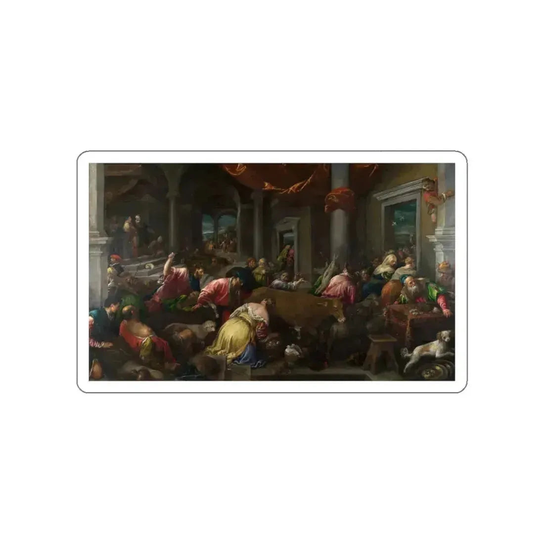 BASSANO, Jacopo - The Purification of the Temple2 (Artwork) STICKER Vinyl Die-Cut Decal White Die-Cut 4 Inch - The Sticker Space