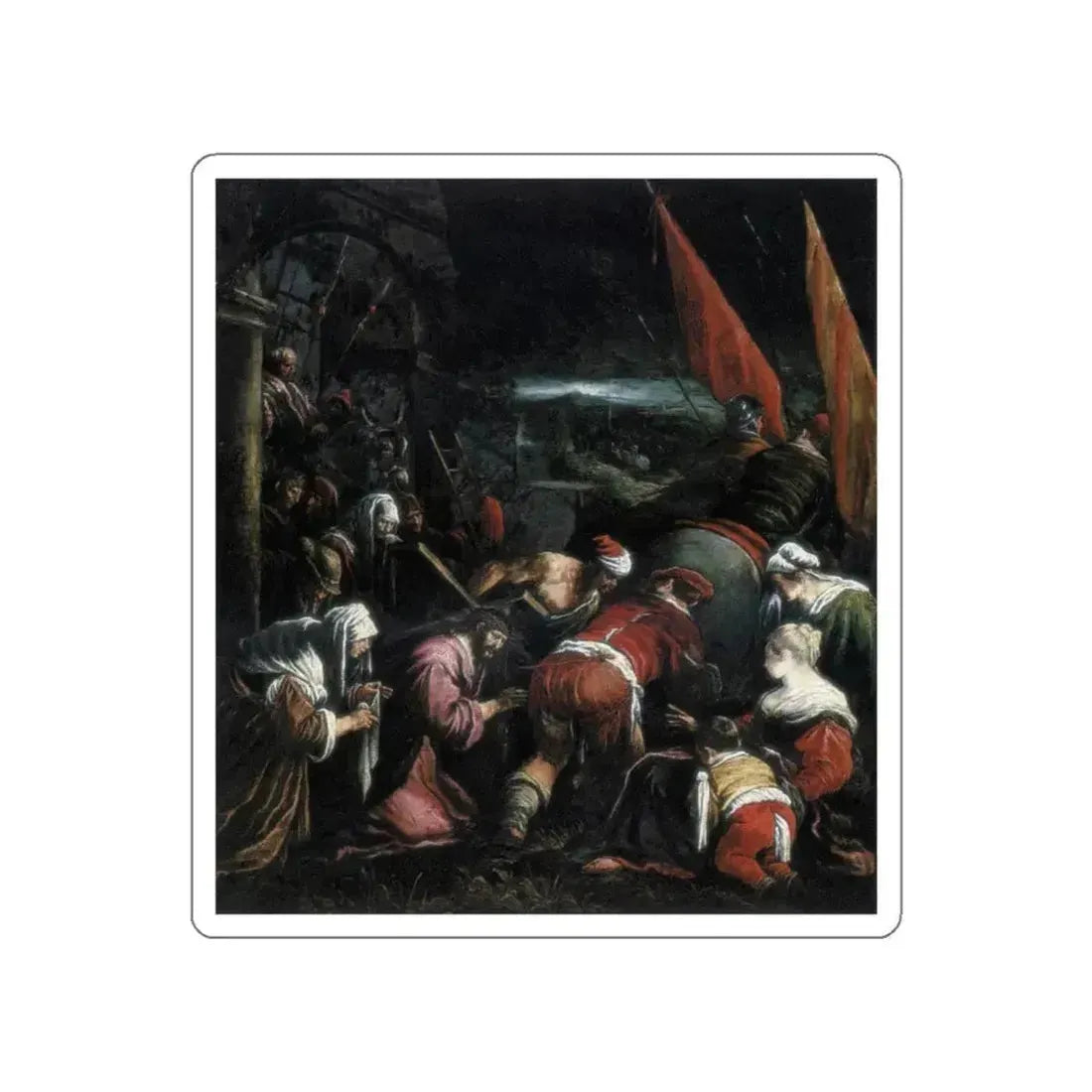 BASSANO, Jacopo - The Road to Calvary1 (Artwork) STICKER Vinyl Die-Cut Decal White Die-Cut 6 Inch - The Sticker Space