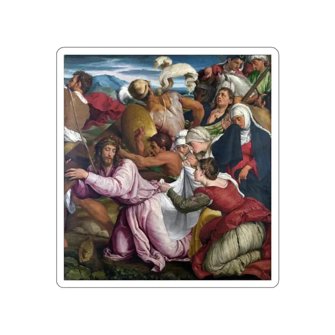 BASSANO, Jacopo - The Way to Calvary (Artwork) STICKER Vinyl Die-Cut Decal White Die-Cut 4 Inch - The Sticker Space