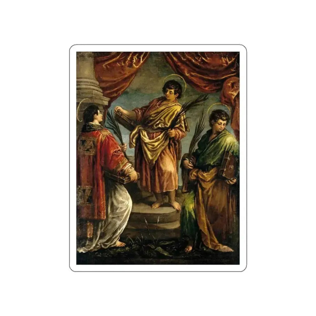 BASSANO, Jacopo - Three Martyr Saints (Artwork) STICKER Vinyl Die-Cut Decal White Die-Cut 2 Inch - The Sticker Space
