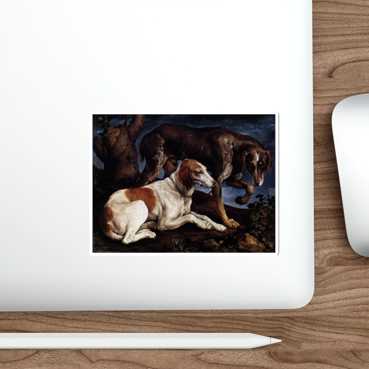 BASSANO, Jacopo - Two Hounds (Artwork) STICKER Vinyl Die-Cut Decal-The Sticker Space