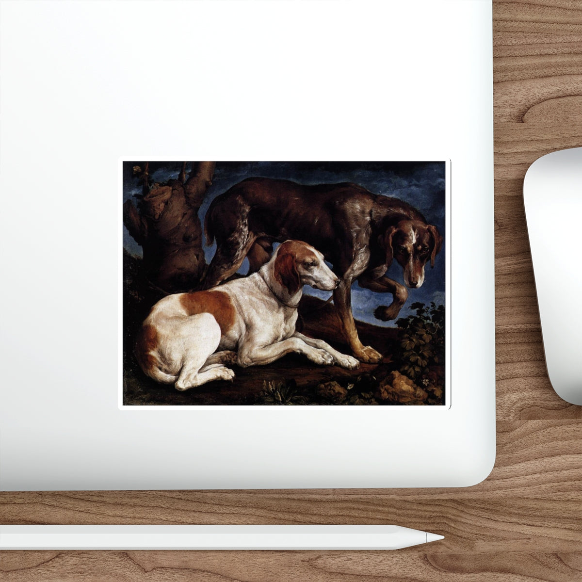 BASSANO, Jacopo - Two Hounds (Artwork) STICKER Vinyl Die-Cut Decal-The Sticker Space