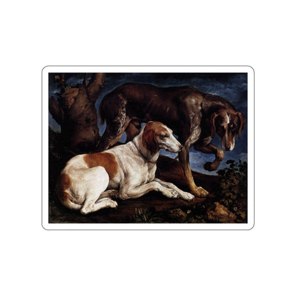 BASSANO, Jacopo - Two Hounds (Artwork) STICKER Vinyl Die-Cut Decal-White-The Sticker Space