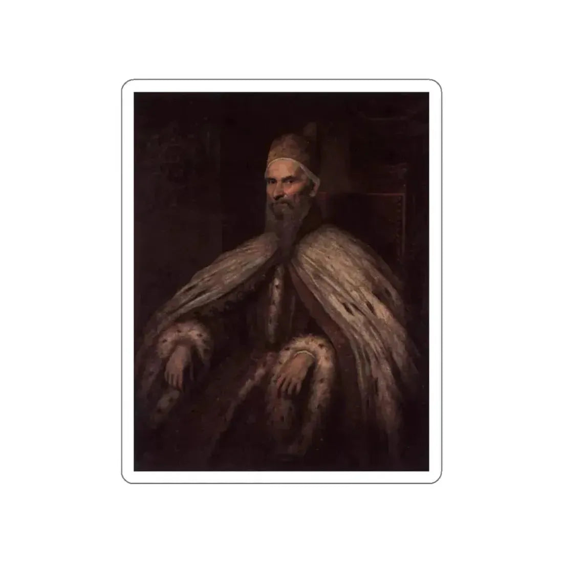 BASSANO, Leandro - Doge Marcantonio Memmo (Artwork) STICKER Vinyl Die-Cut Decal White Die-Cut 4 Inch - The Sticker Space