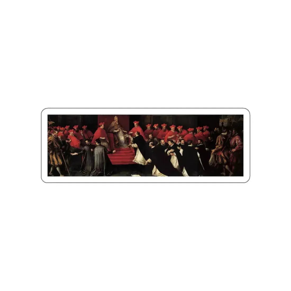 BASSANO, Leandro - Honorius III Approving the Rule of St Dominic in 1216 (Artwork) STICKER Vinyl Die-Cut Decal White Die-Cut 3 Inch - The Sticker Space