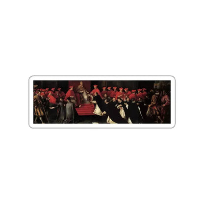 BASSANO, Leandro - Honorius III Approving the Rule of St Dominic in 1216 (Artwork) STICKER Vinyl Die-Cut Decal White Die-Cut 3 Inch - The Sticker Space