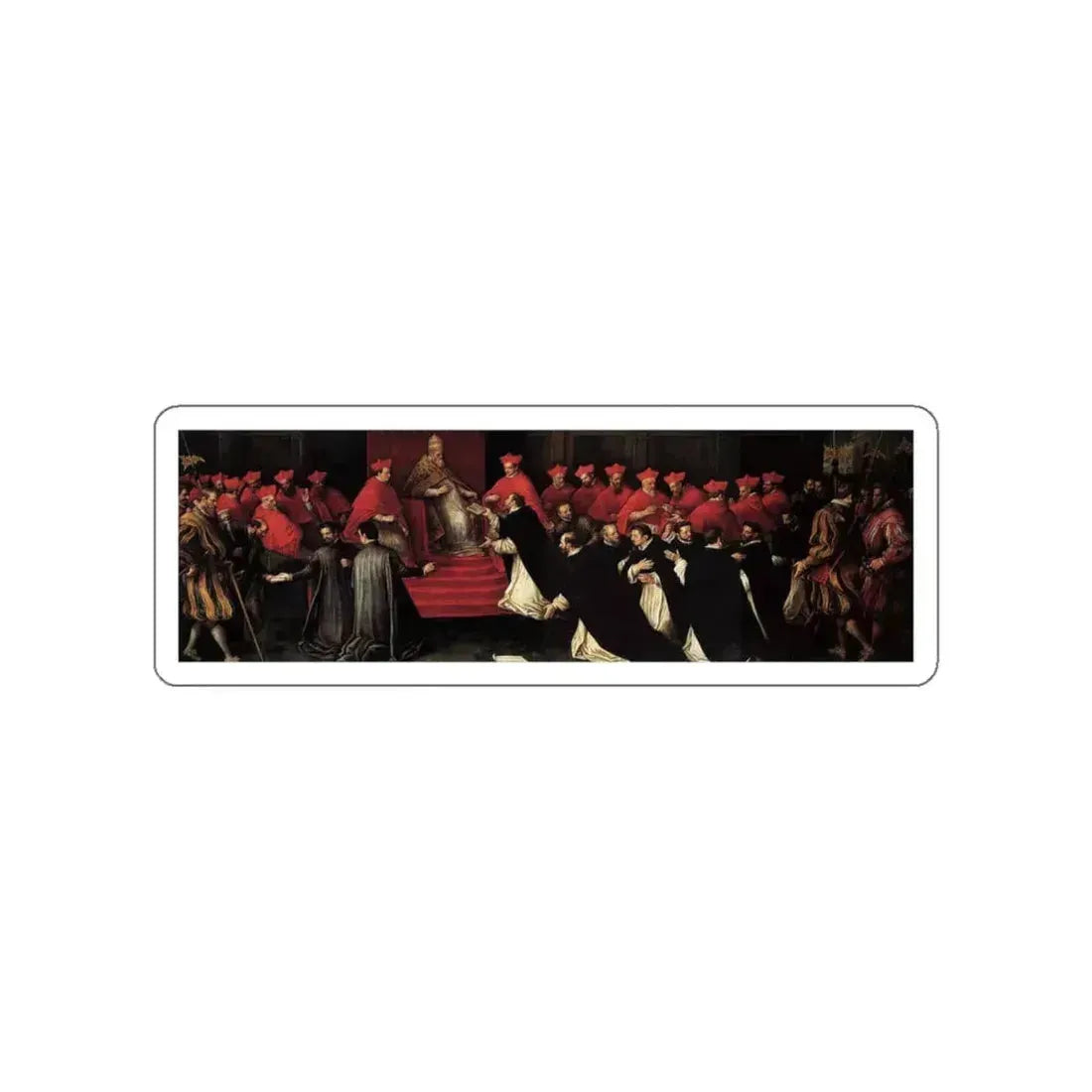 BASSANO, Leandro - Honorius III Approving the Rule of St Dominic in 1216 (Artwork) STICKER Vinyl Die-Cut Decal White Die-Cut 4 Inch - The Sticker Space