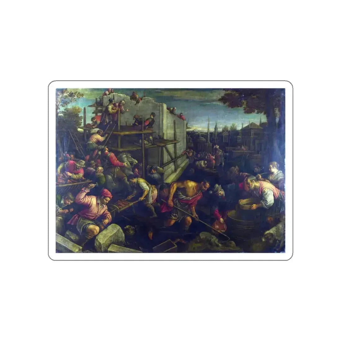 BASSANO, Leandro - The Tower of Babel (Artwork) STICKER Vinyl Die-Cut Decal White Die-Cut 4 Inch - The Sticker Space