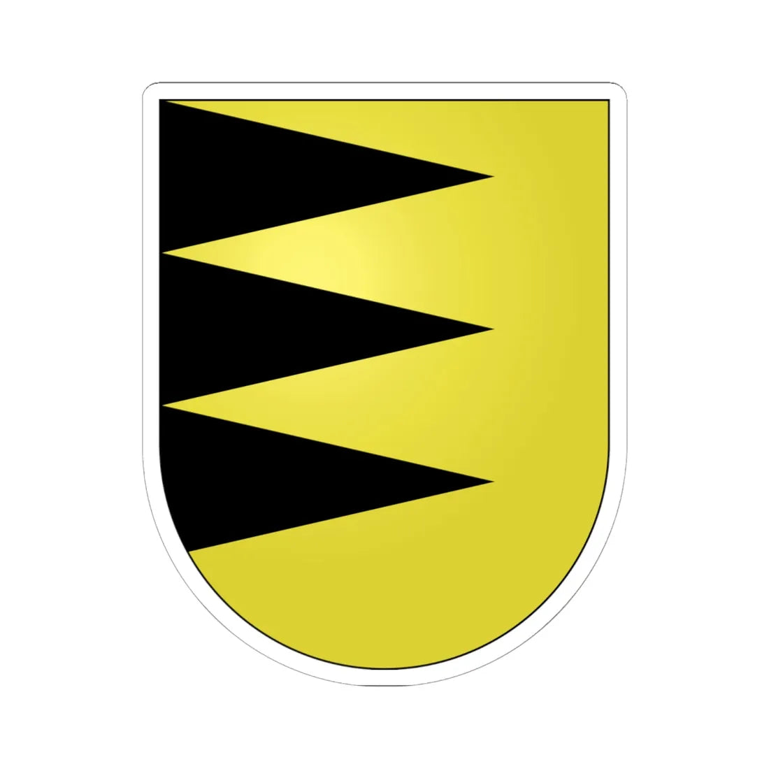 Bassecourt-coat of arms (Switzerland) (Coat of Arms) STICKER Vinyl Kiss-Cut Decal 6 Inch White - The Sticker Space