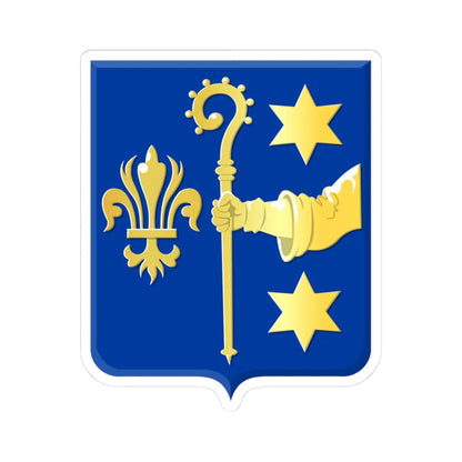 Bassenge wapen (Belgium) (Coat of Arms) STICKER Vinyl Kiss-Cut Decal 3 Inch White - The Sticker Space