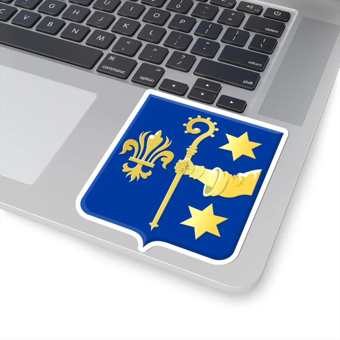 Bassenge wapen (Belgium) (Coat of Arms) STICKER Vinyl Kiss-Cut Decal - The Sticker Space