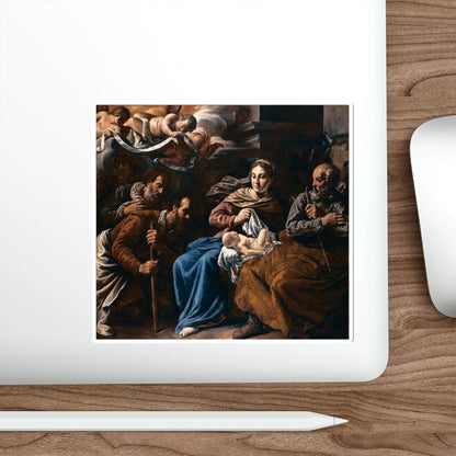 BASSETTI, Marcantonio - Adoration of the Shepherds (Artwork) STICKER Vinyl Die-Cut Decal-The Sticker Space