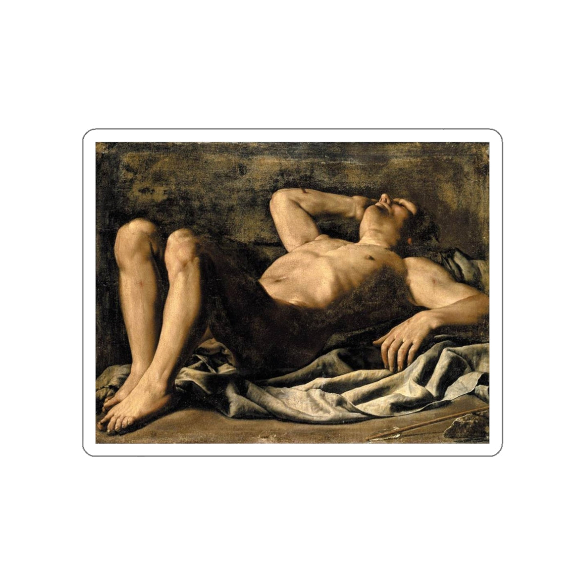 BASSETTI, Marcantonio - St Sebastian (Artwork) STICKER Vinyl Die-Cut Decal-White-The Sticker Space