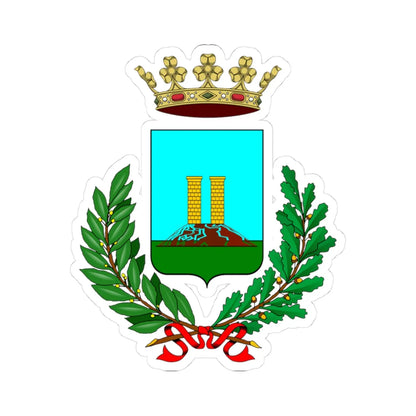 Bastia Mondovì-Stemma (Italy) (Coat of Arms) STICKER Vinyl Kiss-Cut Decal 3 Inch White - The Sticker Space