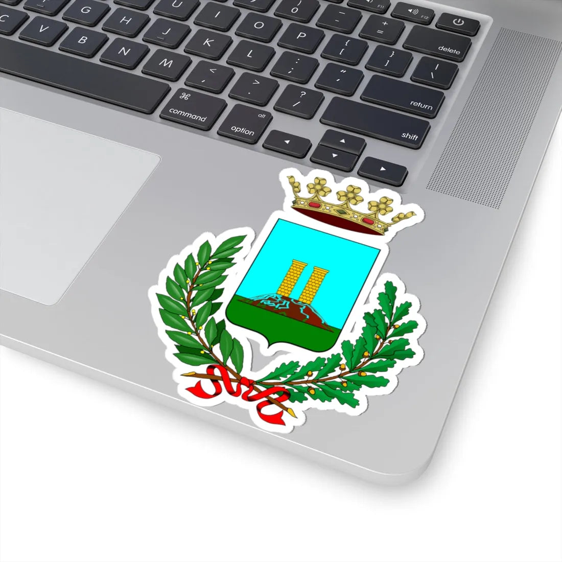 Bastia Mondovì-Stemma (Italy) (Coat of Arms) STICKER Vinyl Kiss-Cut Decal - The Sticker Space