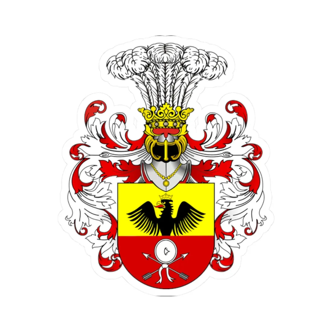 Bastian COA (Poland) (Coat of Arms) STICKER Vinyl Kiss-Cut Decal 2 Inch White - The Sticker Space