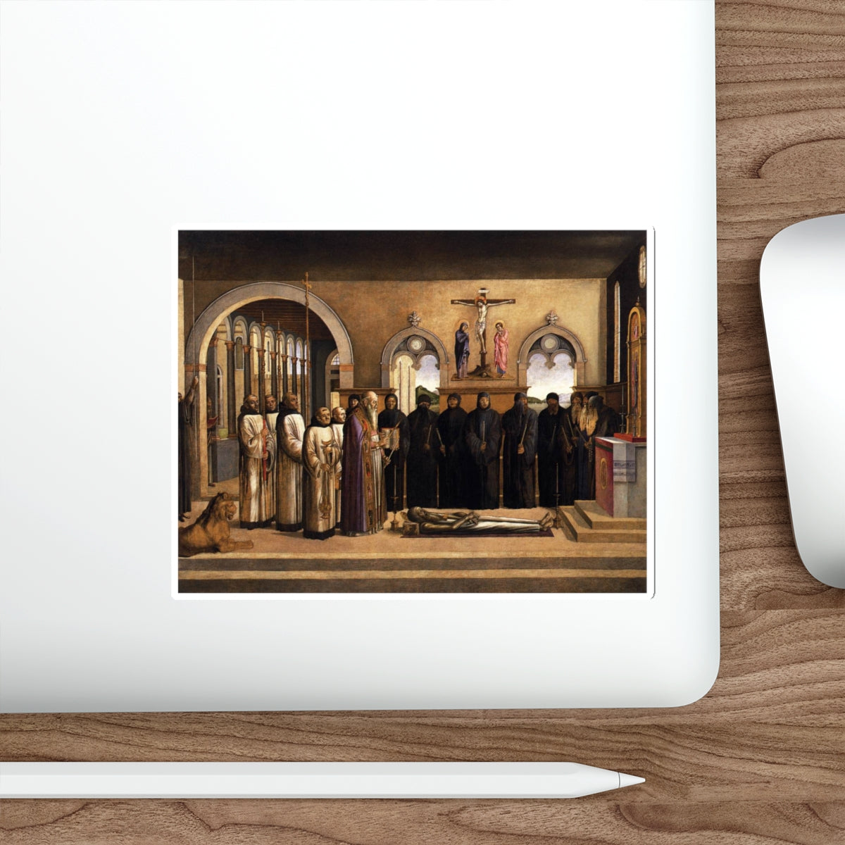 BASTIANI, Lazzaro - Funeral of St Jerome (Artwork) STICKER Vinyl Die-Cut Decal-The Sticker Space