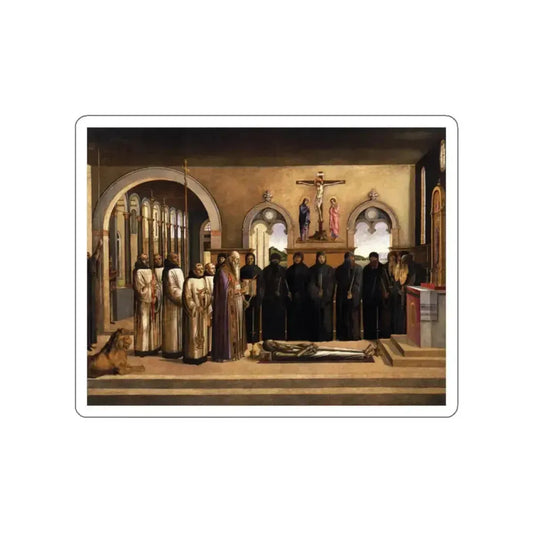 BASTIANI, Lazzaro - Funeral of St Jerome (Artwork) STICKER Vinyl Die-Cut Decal White Die-Cut 2 Inch - The Sticker Space