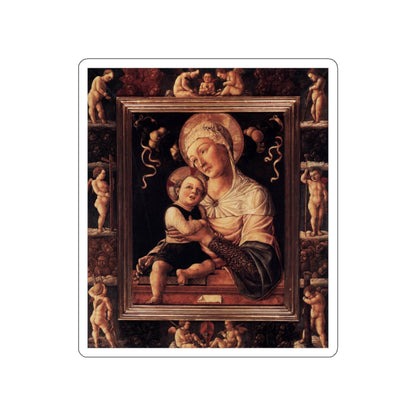 BASTIANI, Lazzaro - Madonna and Child in Painted Frame (Artwork) STICKER Vinyl Die-Cut Decal-White-The Sticker Space