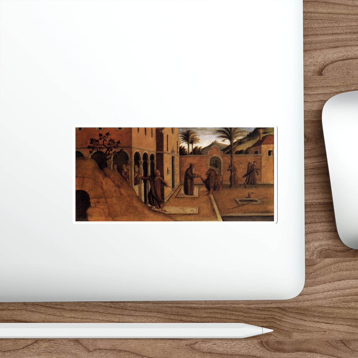 BASTIANI, Lazzaro - St Jerome Bringing the Lion to the Convent (Artwork) STICKER Vinyl Die-Cut Decal-The Sticker Space