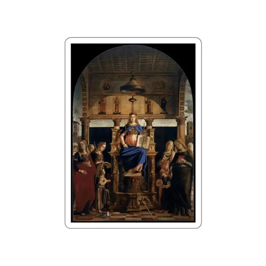 BASTIANI, Lazzaro - St Veneranda Enthroned (Artwork) STICKER Vinyl Die-Cut Decal White Die-Cut 2 Inch - The Sticker Space