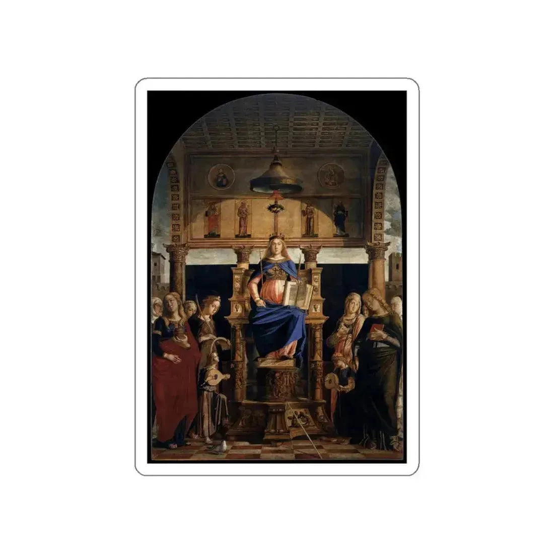 BASTIANI, Lazzaro - St Veneranda Enthroned (Artwork) STICKER Vinyl Die-Cut Decal White Die-Cut 6 Inch - The Sticker Space