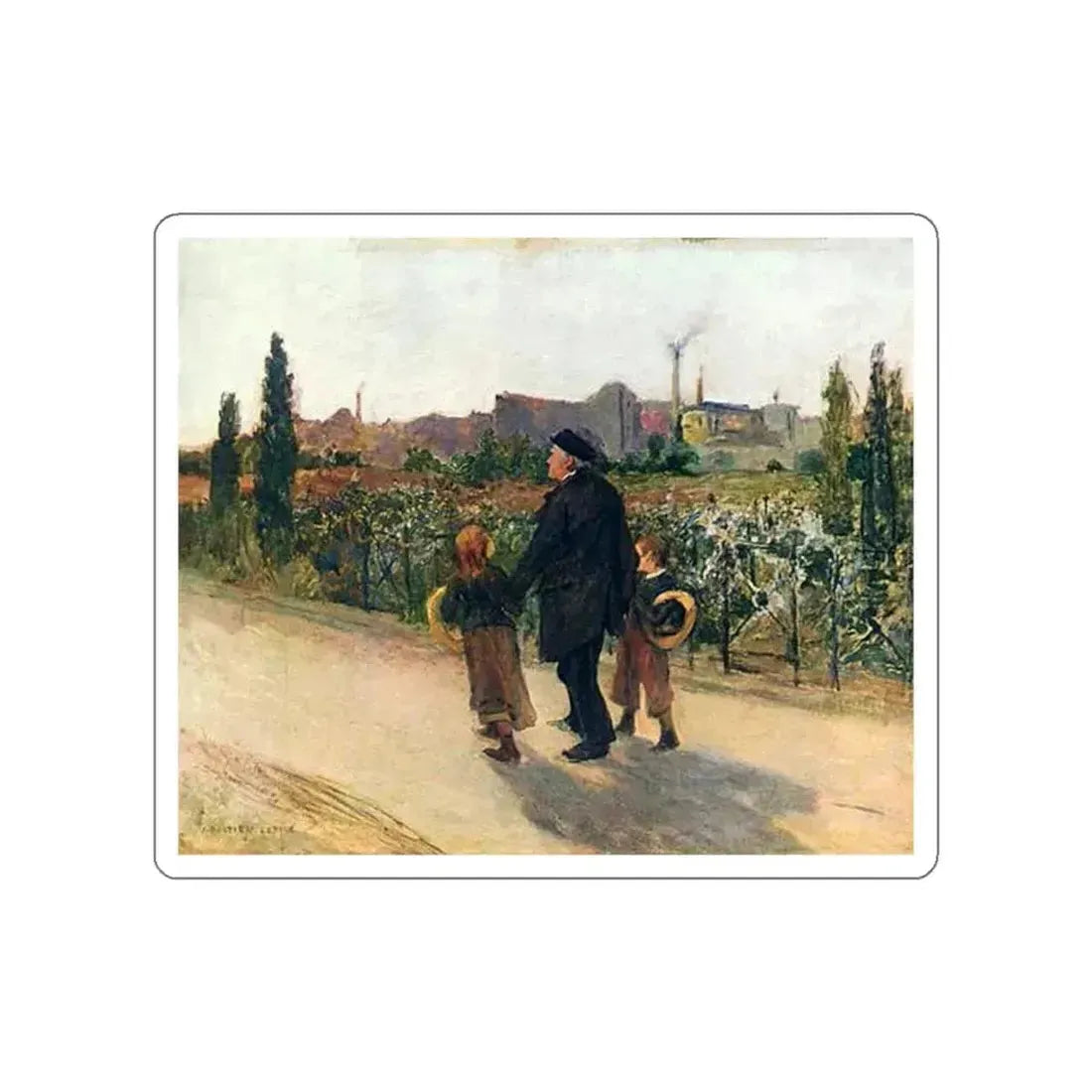 Bastien-Lepage , Jules - All souls day (Artwork) STICKER Vinyl Die-Cut Decal White Die-Cut 6 Inch - The Sticker Space