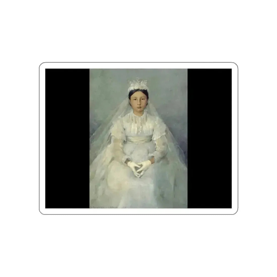 Bastien-Lepage , Jules - Communiante (Artwork) STICKER Vinyl Die-Cut Decal White Die-Cut 2 Inch - The Sticker Space