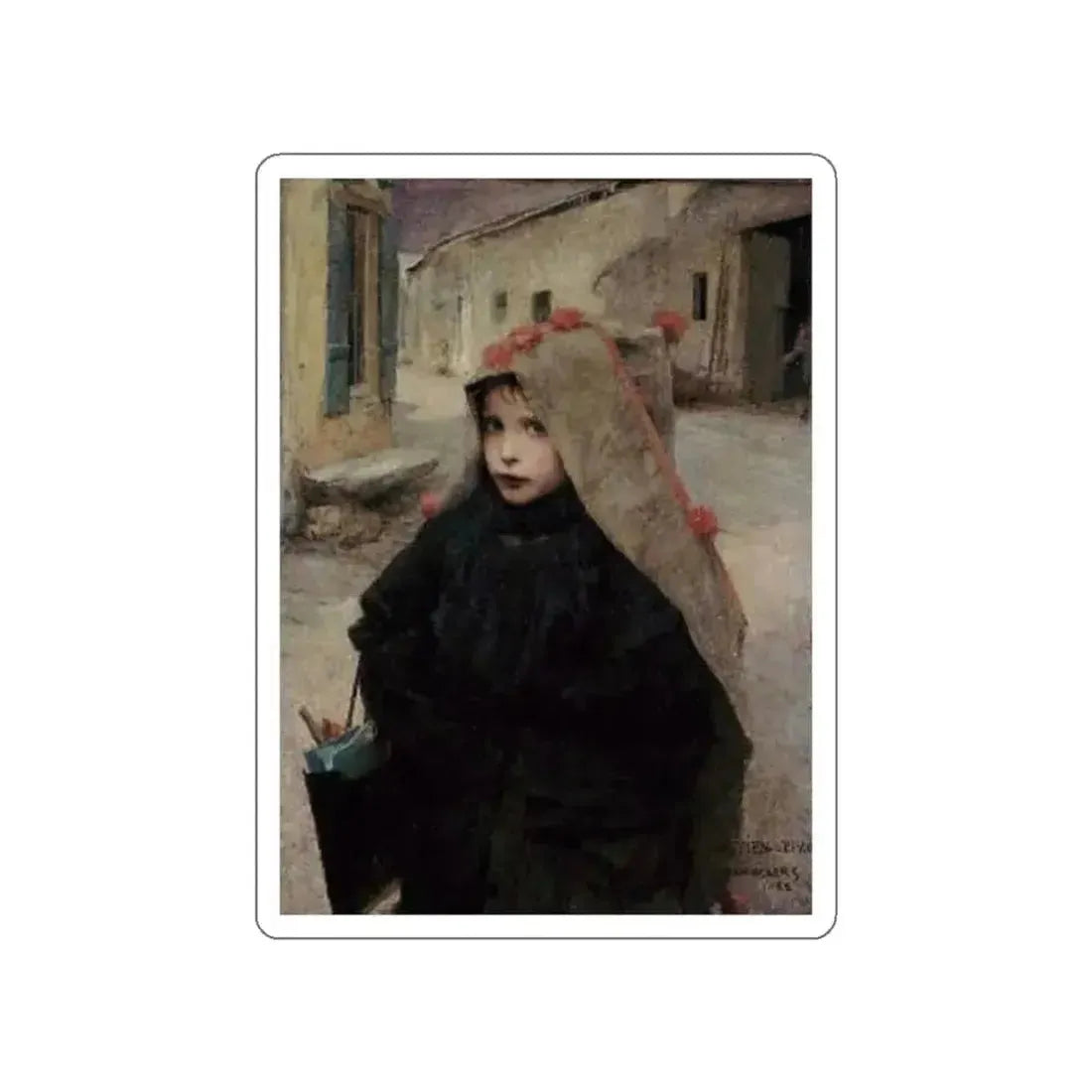 Bastien-Lepage , Jules - Going to School (Artwork) STICKER Vinyl Die-Cut Decal - The Sticker Space