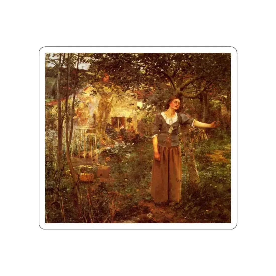 Bastien-Lepage , Jules - Joan of Arc (Artwork) STICKER Vinyl Die-Cut Decal White Die-Cut 6 Inch - The Sticker Space