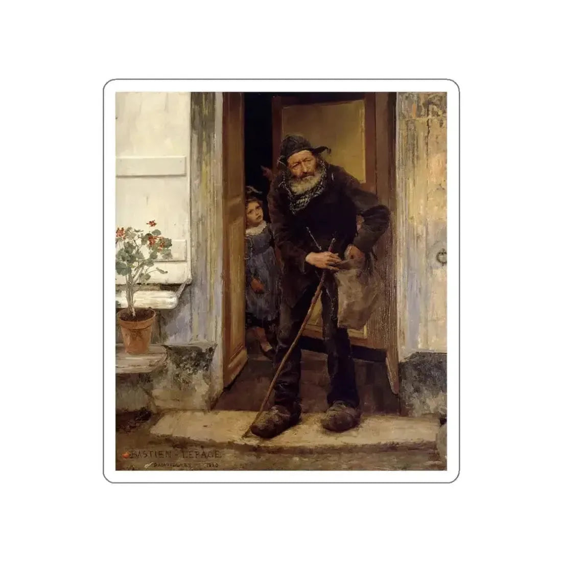 Bastien-Lepage , Jules - le mendiant (Artwork) STICKER Vinyl Die-Cut Decal - The Sticker Space