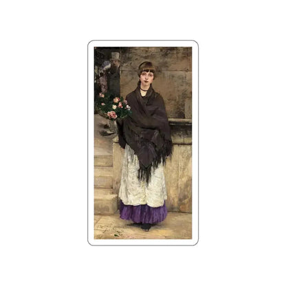 Bastien-Lepage , Jules - Marchande de Fleurs a Londres (Artwork) STICKER Vinyl Die-Cut Decal - The Sticker Space