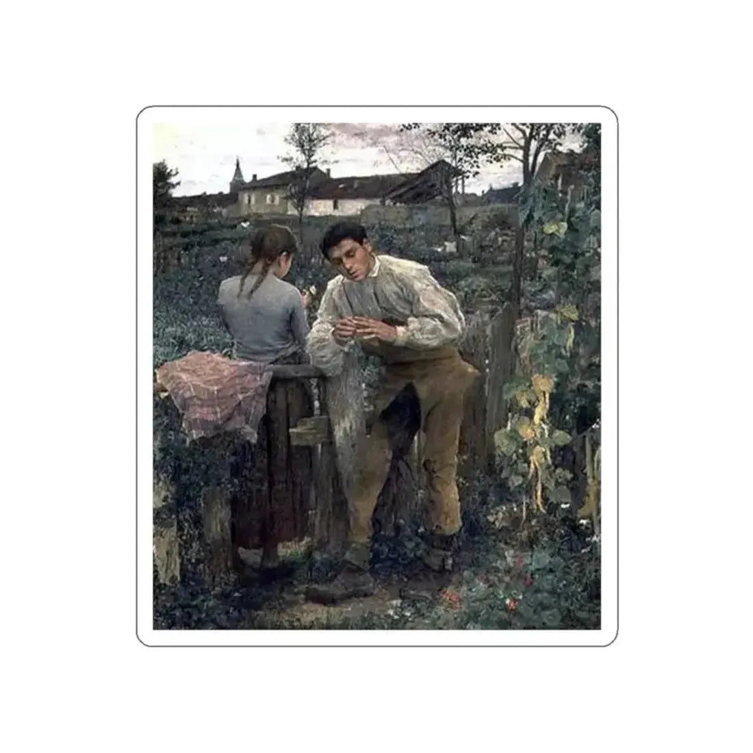 Bastien-Lepage , Jules - rural love (Artwork) STICKER Vinyl Die-Cut Decal - The Sticker Space