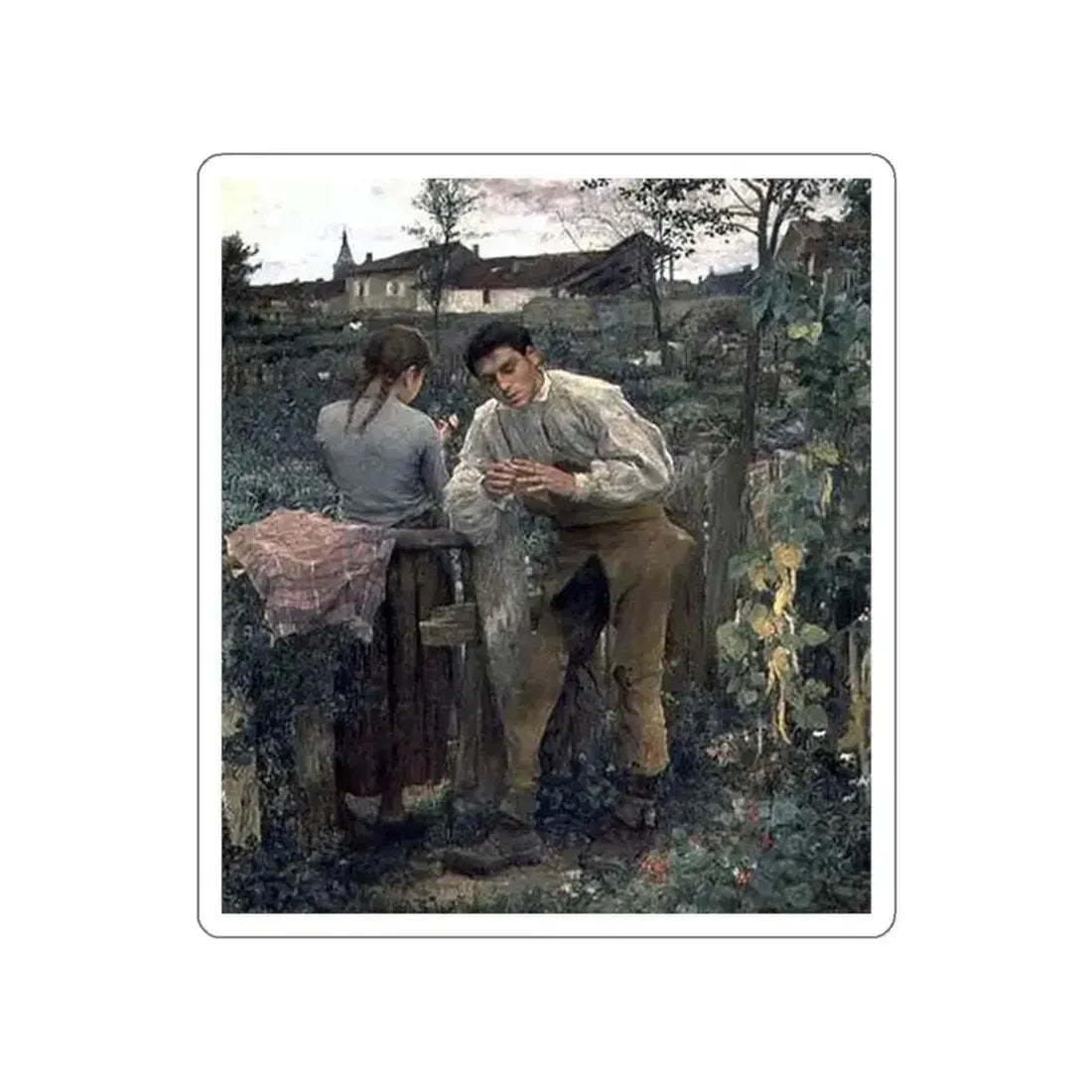 Bastien-Lepage , Jules - rural love (Artwork) STICKER Vinyl Die-Cut Decal - The Sticker Space