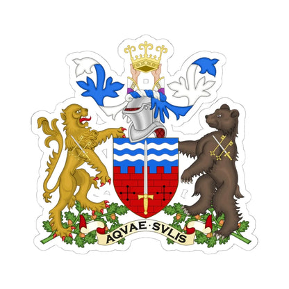 Bath Coat of Arms (England) (Coat of Arms) STICKER Vinyl Kiss-Cut Decal 6 Inch White - The Sticker Space